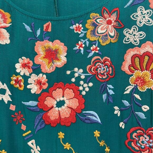 Savanna Jane Floral EMBROIDERED DOLMAN SLEEVE TOP Sz 1X - Picture 3 of 9